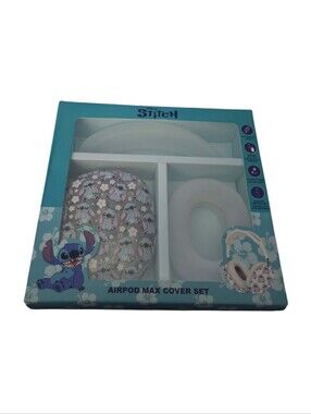 Disney Stitch AirPods Max Cover Set With Cute Floral Stitch Pattern NEW